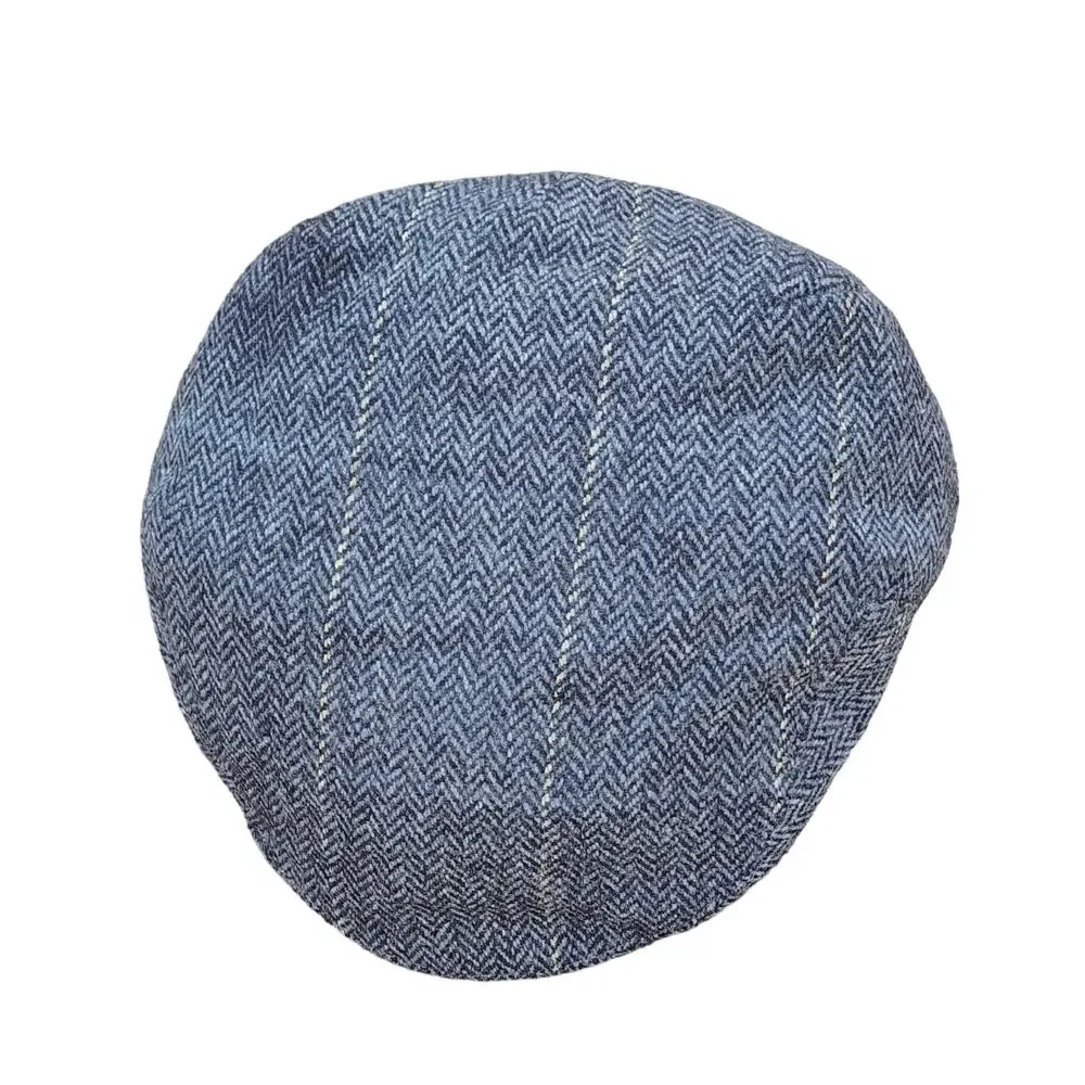 Vintage Alexanders of Scotland Pure Lambswool Newsboys Cap Tweed Herringbone - Picture 6 of 8